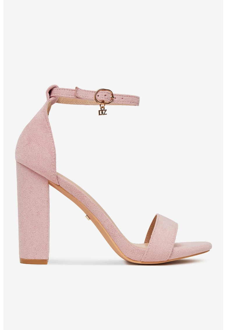 Sandale cu toc  Textil - Roz - Roz