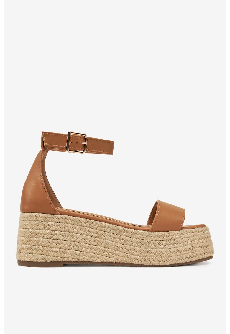 Sandale cu platforma  Sintetic - Maro - Maro