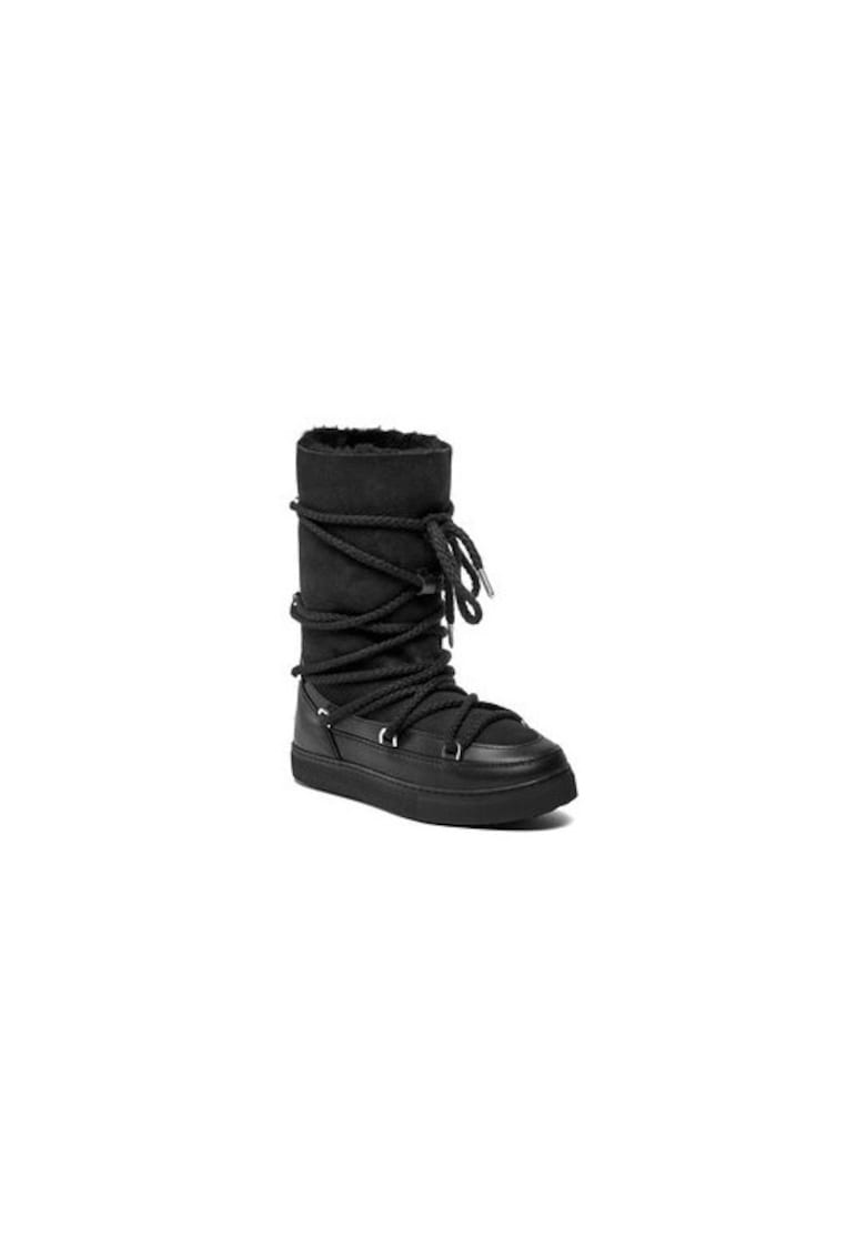 Ghete dama  303127541 - Piele naturala - Negru - Negru