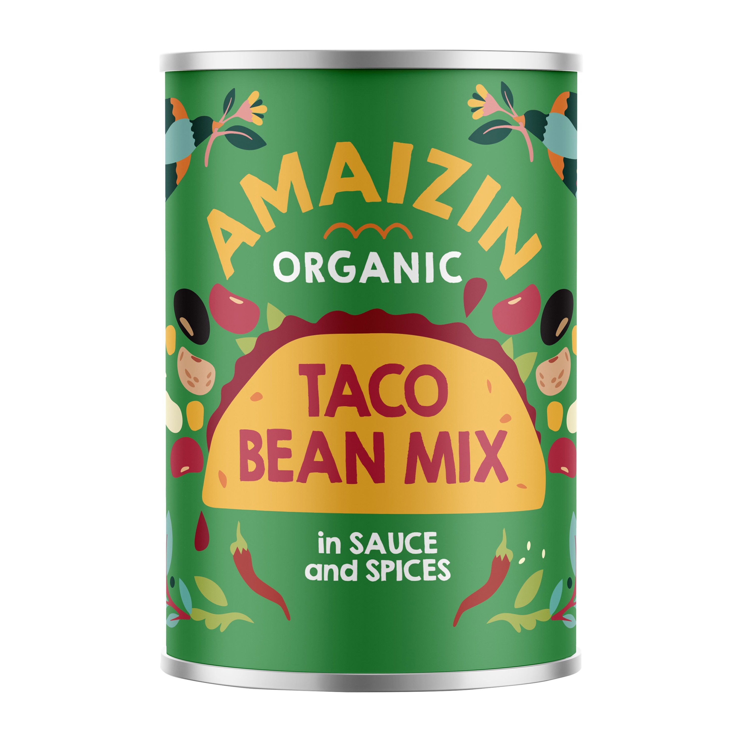 Oferte la Mix bio de fasole pentru taco, în sos cu condimente, 400g Amaizin