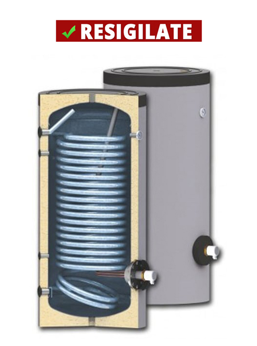 PRODUS RESIGILAT CU DEFECTE ESTETICE DAR IN PERFECTA STARE DE FUNCTIONARE !!! Boiler pentru pompe de caldura Sunsystem SWP N 200 litri cu o serpentina pentru conectarea la sisteme solare de incalzire si sisteme cu pompe de caldura cu multi consum