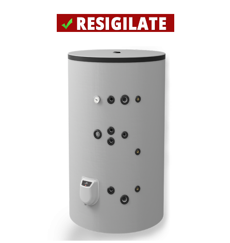 PRODUS RESIGILAT CU DEFECTE ESTETICE DAR IN PERFECTA STARE DE FUNCTIONARE !!! Boiler solar cu 2 serpentine si rezistenta electrica ELDOM FV75010FS2 - 750 litri 12 kW