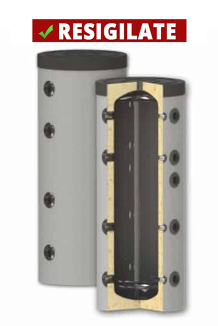 PRODUS RESIGILAT CU DEFECTE ESTETICE DAR IN PERFECTA STARE DE FUNCTIONARE !!! Rezervor de acumulare puffer pentru agent termic fara serpentina PS 150L