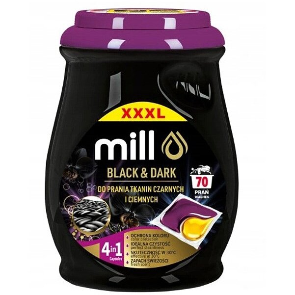 Oferte la Detergent Rufe MILL PROFESSIONAL Black & Dark 70 Capsule