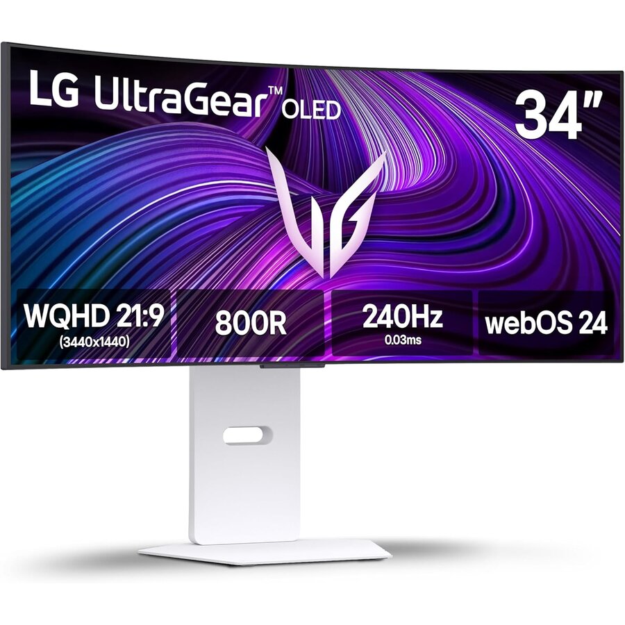 Monitor Gaming Curbat UltraGear™ 34GX90SA-W 34Inch OLED WQHD 240Hz WebOS Alb