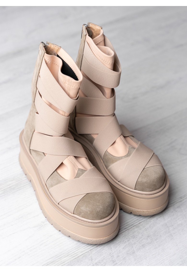 Ghete - Uddy - Velur Bej - marimea