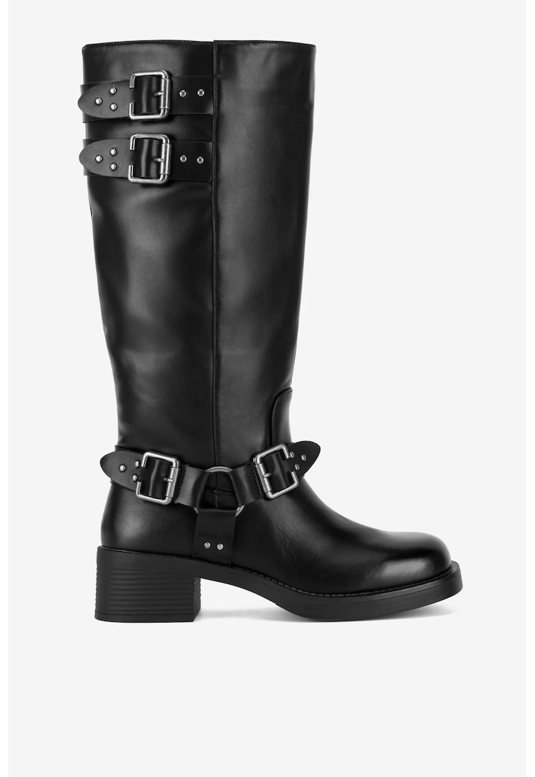 Cizme dama 5905588932390 - Sintetic - Negru - Negru