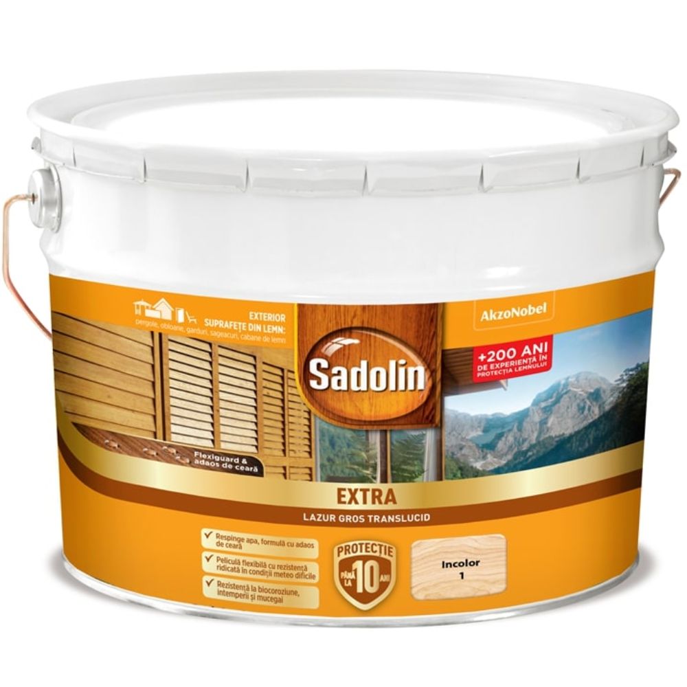 Oferte la Lazura pentru lemn Sadolin Extra, exterior, incolor, 10 l