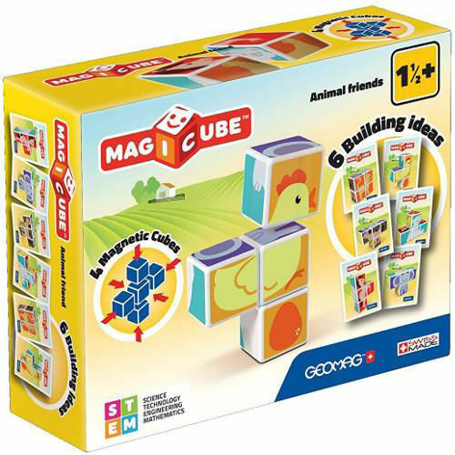 Set de Constructie Magnetic Magicube Animale Prietenoase