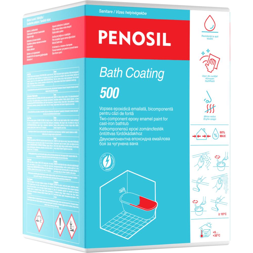 Vopsea epoxidica Penosil Bath Coating 500, pentru renovare cazi de fonta, alb