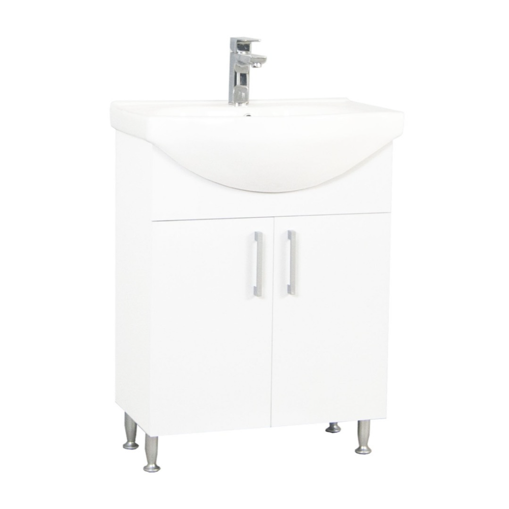 Oferte la Mobilier baie Badenmob Seria 001 ECO, baza cu lavoar, PAL, alb, 62 x 45 x 82 cm
