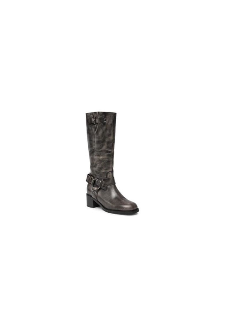 Oferte la Cizme dama  303221782 - Piele naturala - Negru - Negru