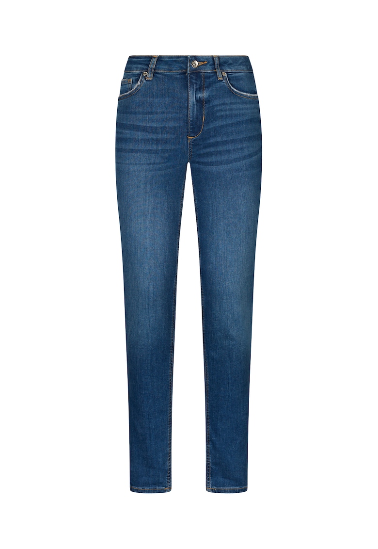 Blugi skinny cu talie inalta - Bleumarin