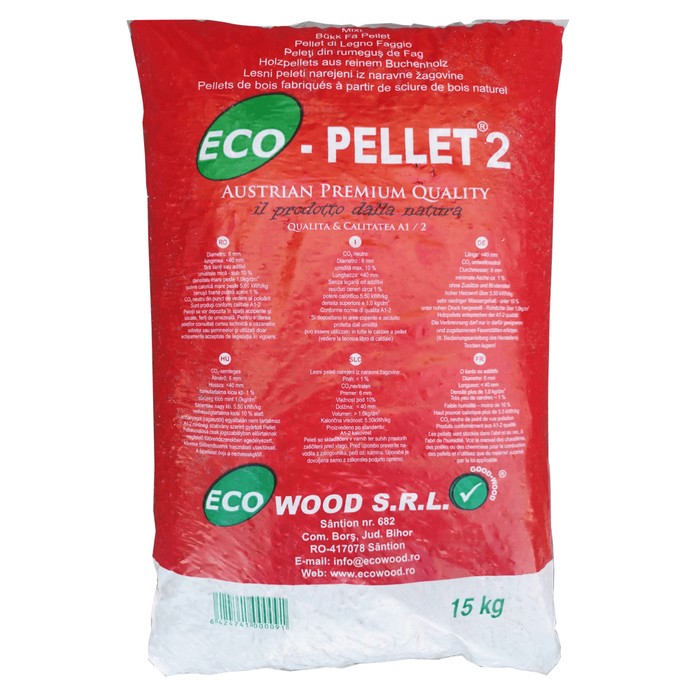 Oferte la Peleti Rumegus Eco Pellet 2, fag, 15 kg/sac
