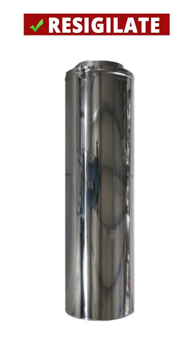 Oferte la PRODUS RESIGILAT!!! Element din inox la 1 metru inaltime Fornello diametru interior 120 mm pentru centrale pe lemn carbune si peleti