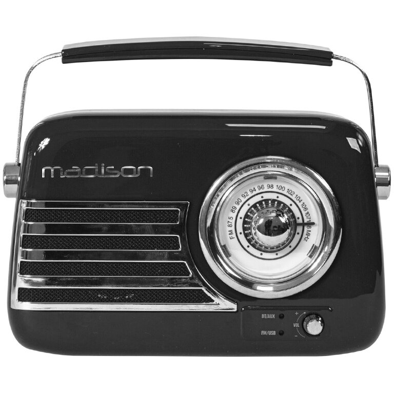 Oferte la Radio Portabil FM Nostalgia 15W Bluetooth Aux Negru