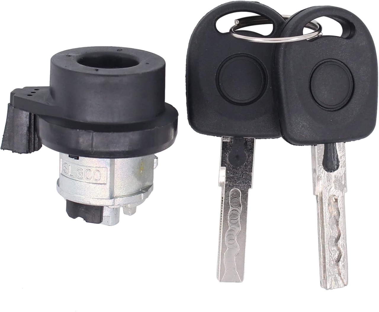 Cilindru contact + 2 chei pentru Audi A1 A3 A4 TT Q3, VW Golf V VI VII, Jetta, Passat, Polo, Caddy, Tiguan, Transporter, Seat Leon, Skoda Octavia | Echiv OE 6L0905855D, 8E0905855A
