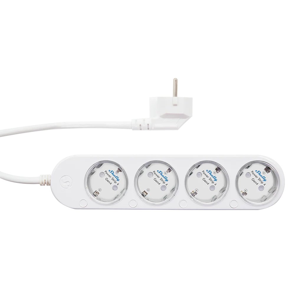Shelly Power Strip 4 Gen4 Alb Prelungitor inteligent cu 4 prize si masurare consum 3800238070564