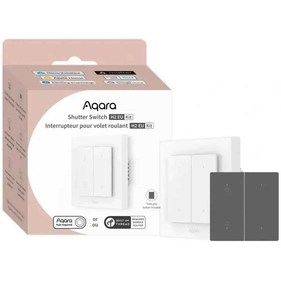 Oferte la Aqara Shutter Switch H2 EU Kit Comutator inteligent jaluzele / rulouri (Zigbee & Thread) 6975833358762
