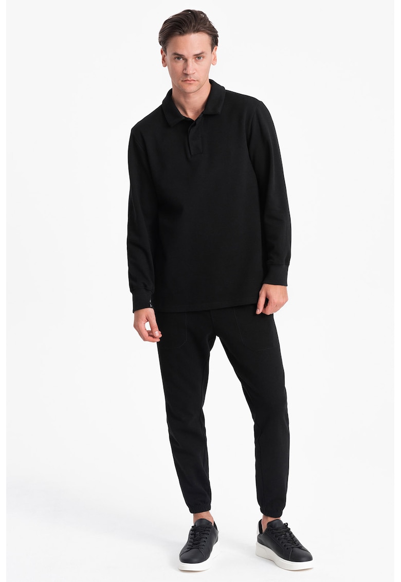 Oferte la Set de bluza polo si pantaloni de trening - Negru