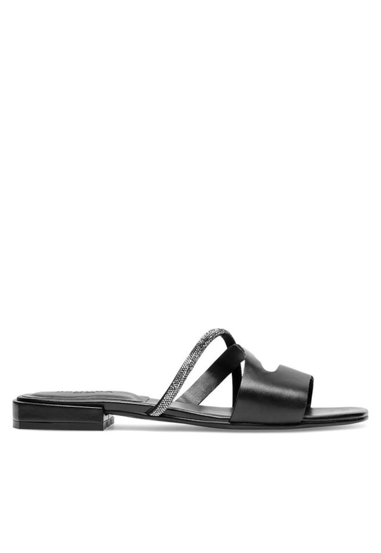Oferte la Slapi dama - 14640 -  Piele naturala - Negru