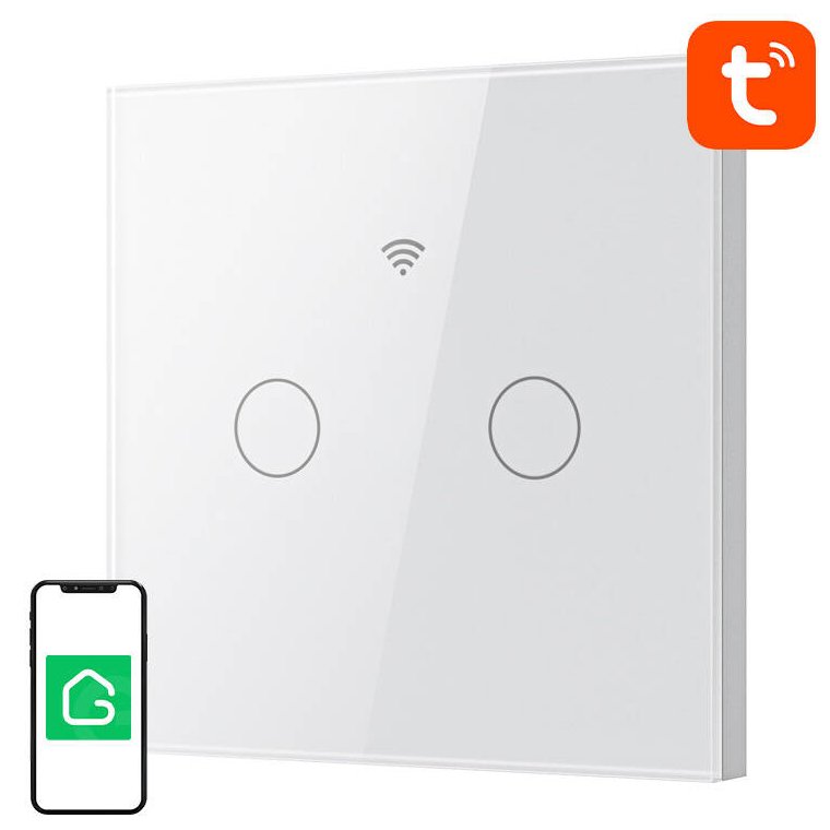 Oferte la Intrerupator inteligent tactil WiFi Gosund SLS2 2 canale 6972391289644
