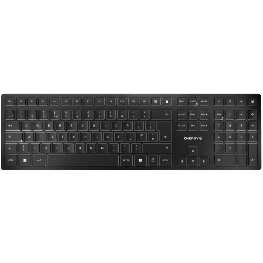 Tastatura Wireless KW 9100 Slim Layout English UK 108 Taste Negru