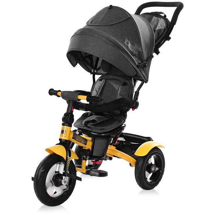 Oferte la Tricicleta NEO AIR multifunctionala 4in1 roti mari cu camera Galben cu Negru