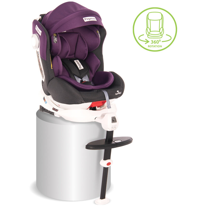 Oferte la Scaun Auto Copii Pegasus Isofix Rotativ 360 Grade 0-12 Ani Maxim 36KG Gri/Violet