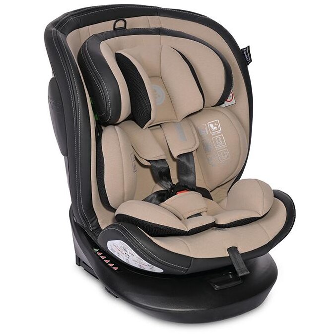 Scaun Auto Copii Aviator i-Size isofix cu Baza Rotativa 360 Grade 0 Luni - 12 Ani 40-150CM Maxim 36KG Bej