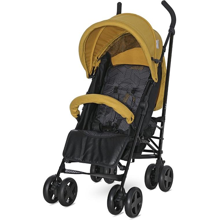 Carucior Sport Ida de la 6 Luni pana la 3 Ani Maxim 15kg Pliere tip Umbrela Galben-Negru