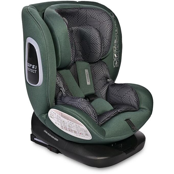 Oferte la Scaun Auto Copii Phoenix i-Size Isofix Rotativ 0 Luni - 12 Ani 40-150CM Verde Pin