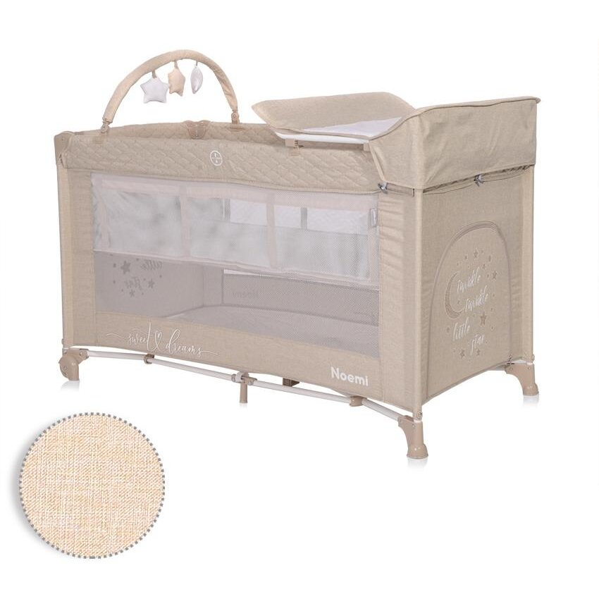 Oferte la Pat Copii Pliabil Noemi Plus 2 Nivele Cu Accesorii Fog Beige Star