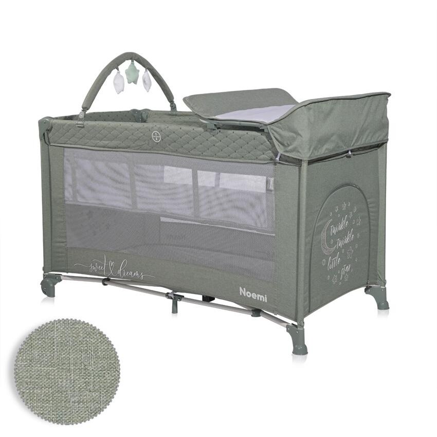 Oferte la Pat Copii Pliabil Noemi Plus 2 Nivele Cu Accesorii Iceberg Green Star