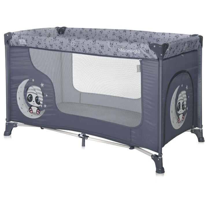 Oferte la Pat Copii Pliabil Moonlight 1 Nivel Cool Grey Pandas