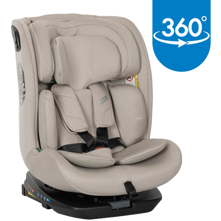 Oferte la Scaun Auto Copii Rodeo i-Size Isofix Rotativ 0 Luni-12 Ani 40-150CM Max 36KG Bej