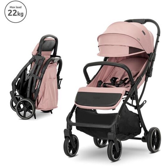 Carucior Sport Minori Sistem Pliere cu o Singura Mana Spatar Reglabil Husa Textila UV 50+ Pink