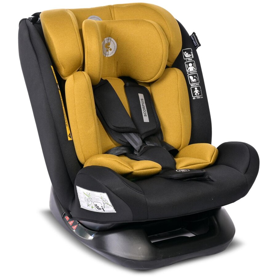 Oferte la Scaun Auto Copii Scorpius i-Size 0 Luni-12 Ani 40-150CM Maxim 36KG Galben/Negru