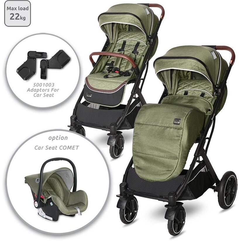 Carucior Storm de la 0 Luni pana la 4 Ani Maxim 22 Kg Cadru Aluminiu Cos Auto Optional Verde Loden