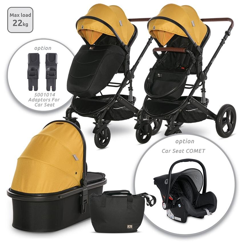 Carucior Boston de la 0 Luni pana la 4 Ani Maxim 22Kg Landou Separat Cadru din Aluminiu Cos Auto Optional Lemmon Curry