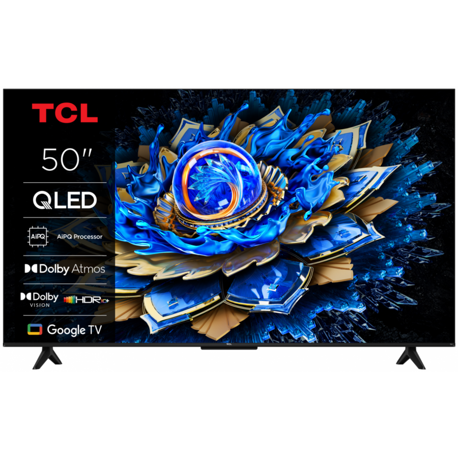 Televizor Smart QLED Seria T69C 50Inch / 127CM Ultra HD 4K Google TV WiFi CI+ Negru