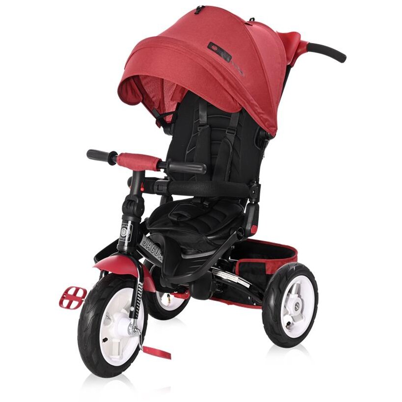 Oferte la Tricicleta Multifunctionala 4in1 Jaguar Air Roti Mari cu Camera 1-3 Ani Max 20KG Rosu/Negru
