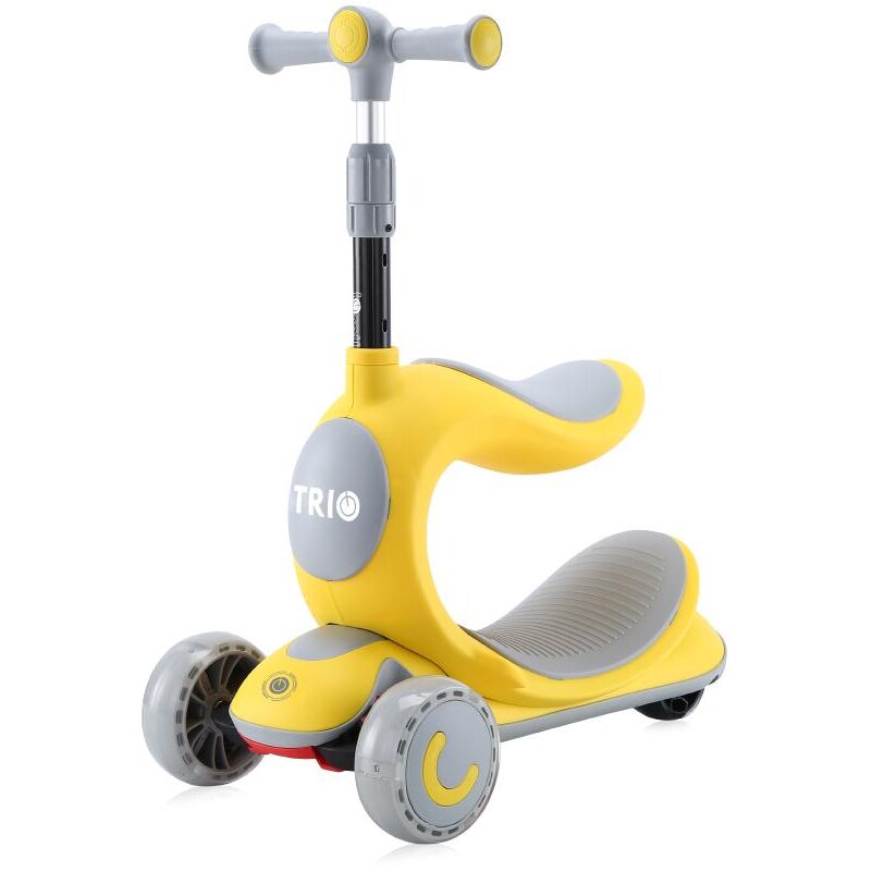 Oferte la Trotineta Copii Trio 3 Ani+ Roti cu Lumini LED Galben