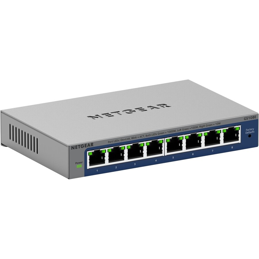 Switch 8 Poort ProSafe GS108Ev4 1Gbps