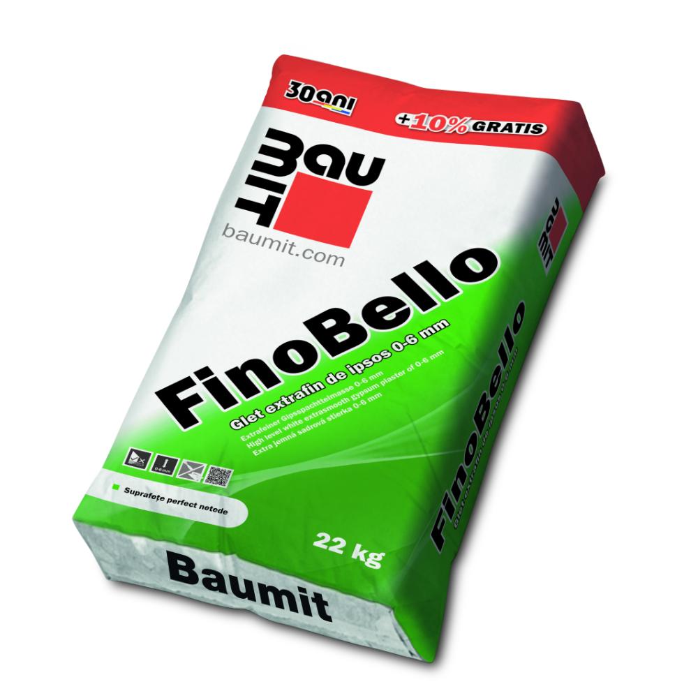 Oferte la Glet extrafin de ipsos Baumit Fino Bello, pe baza de ipsos, extra alb, interior, 20 kg + 2 kg overfill