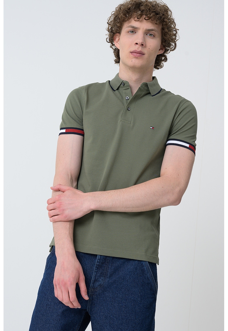 Tricou polo slim fit Signature