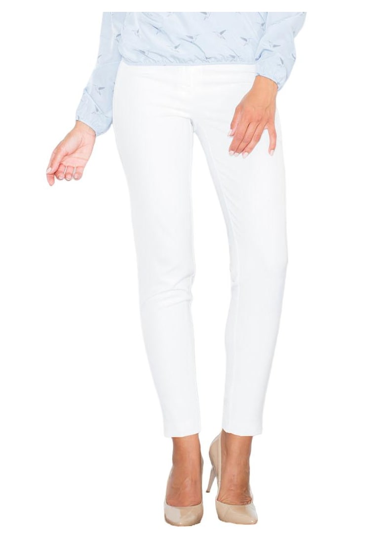 Oferte la Pantaloni dama -  M377 - alb - poliester si elastan