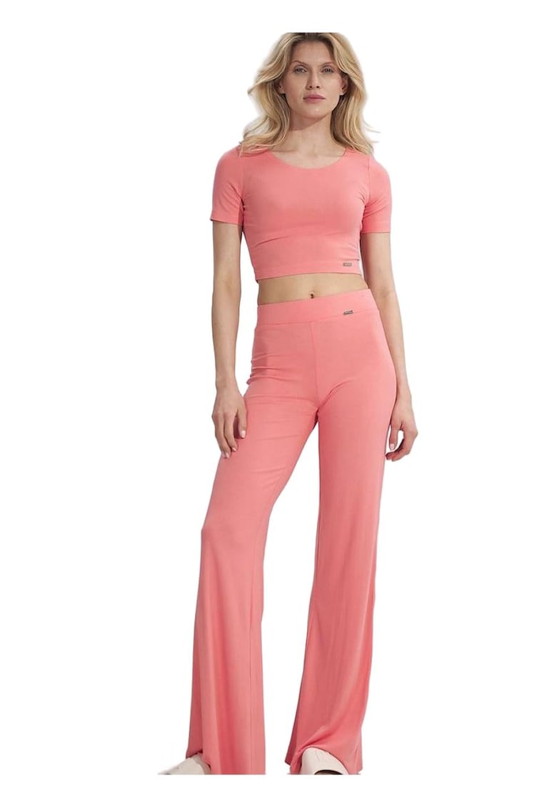Oferte la Pantaloni dama -  Roz - Viscoza/Elastan -