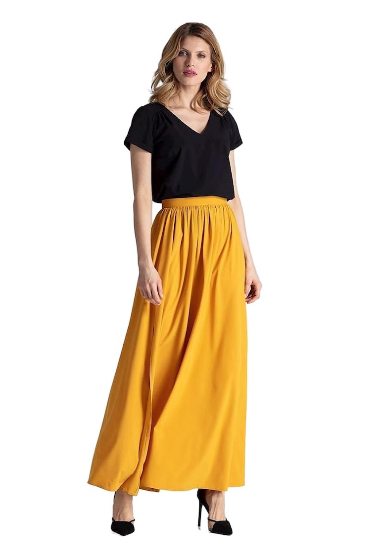 Fusta lunga - galbena - 100% poliester
