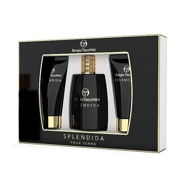 Oferte la Set cadou Sergio Tacchini Splendida, Femei, Apa de Parfum, 100 ml + Gel de dus, 100 ml + Lotiune de corp, 100 ml